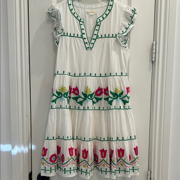 Roller Rabbit White and Pink embroidered Dress xs - Picture 1 of 3